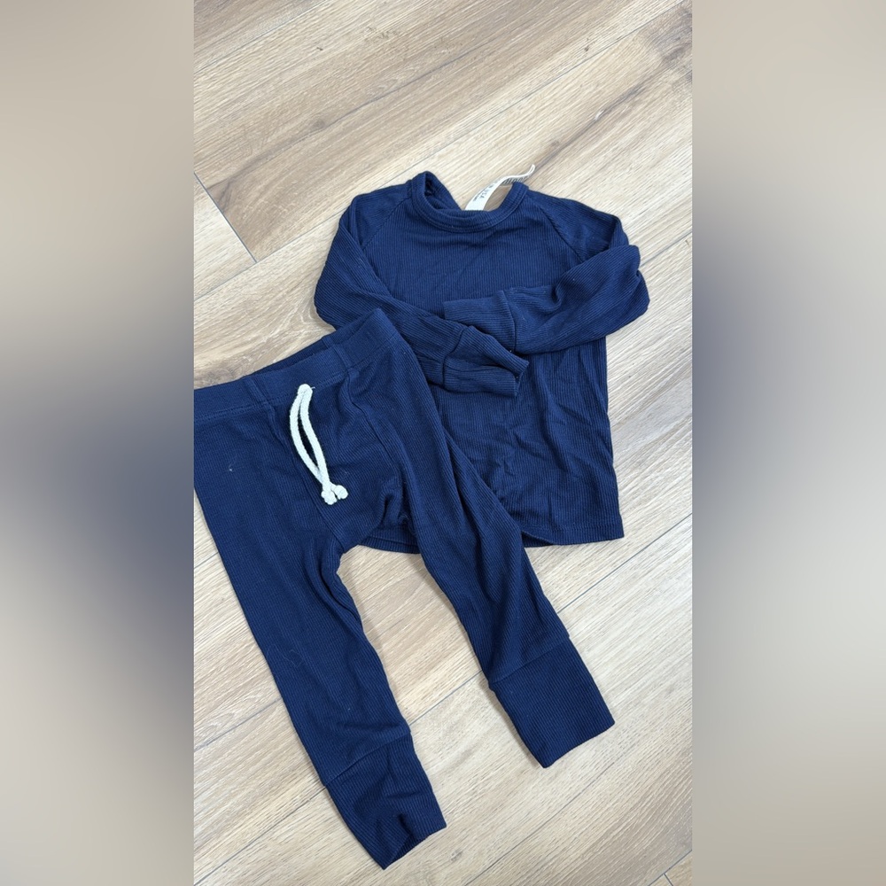 Kids' Cozy Navy Jogger Set